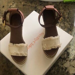 See By Chloe Glyn Fringed Wedge Espadrille